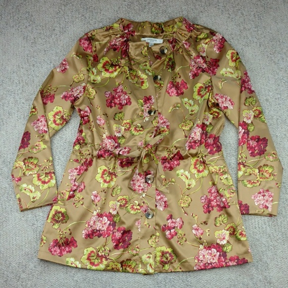 Liz Claiborne Jackets & Blazers - Liz Claiborne floral pattern raincoat